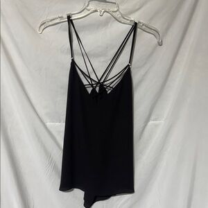 Express Black Strappy Top